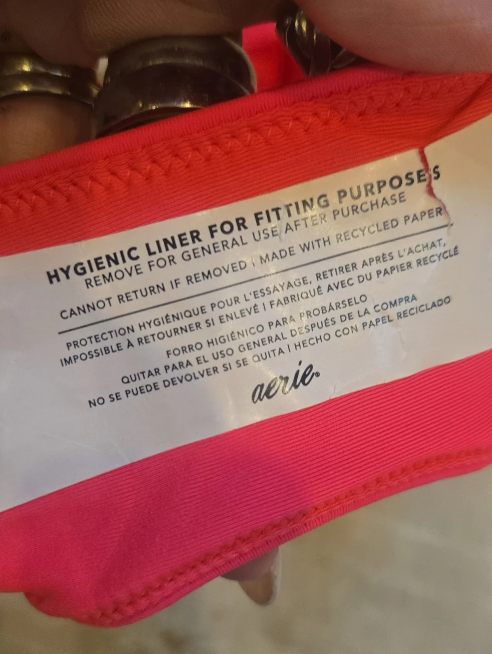 New Aerie Hot Pink High Cut Cheeky Bikini Bottoms